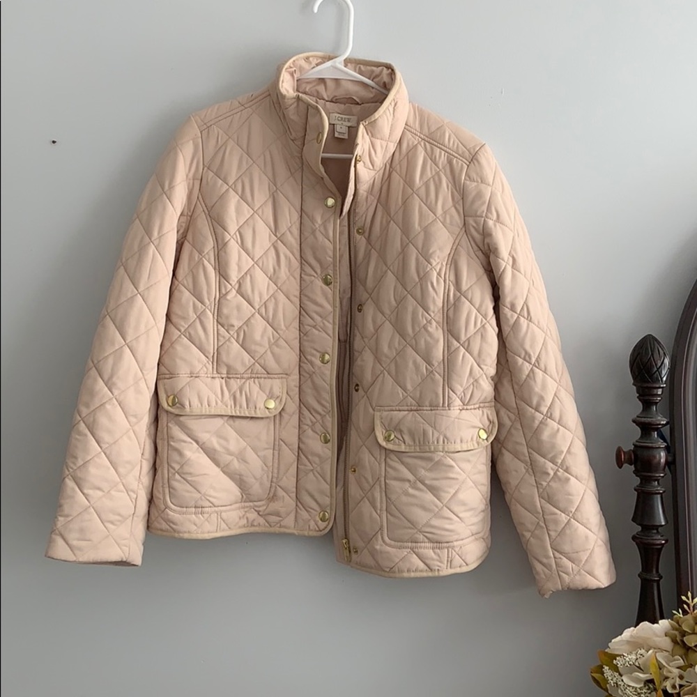 Cream j crew puffy jacket